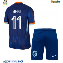 Maglie da calcio Olanda Cody Gakpo #11 Seconda Maglia Bambino Europei 2024 Manica Corta (+ Pantaloni corti)